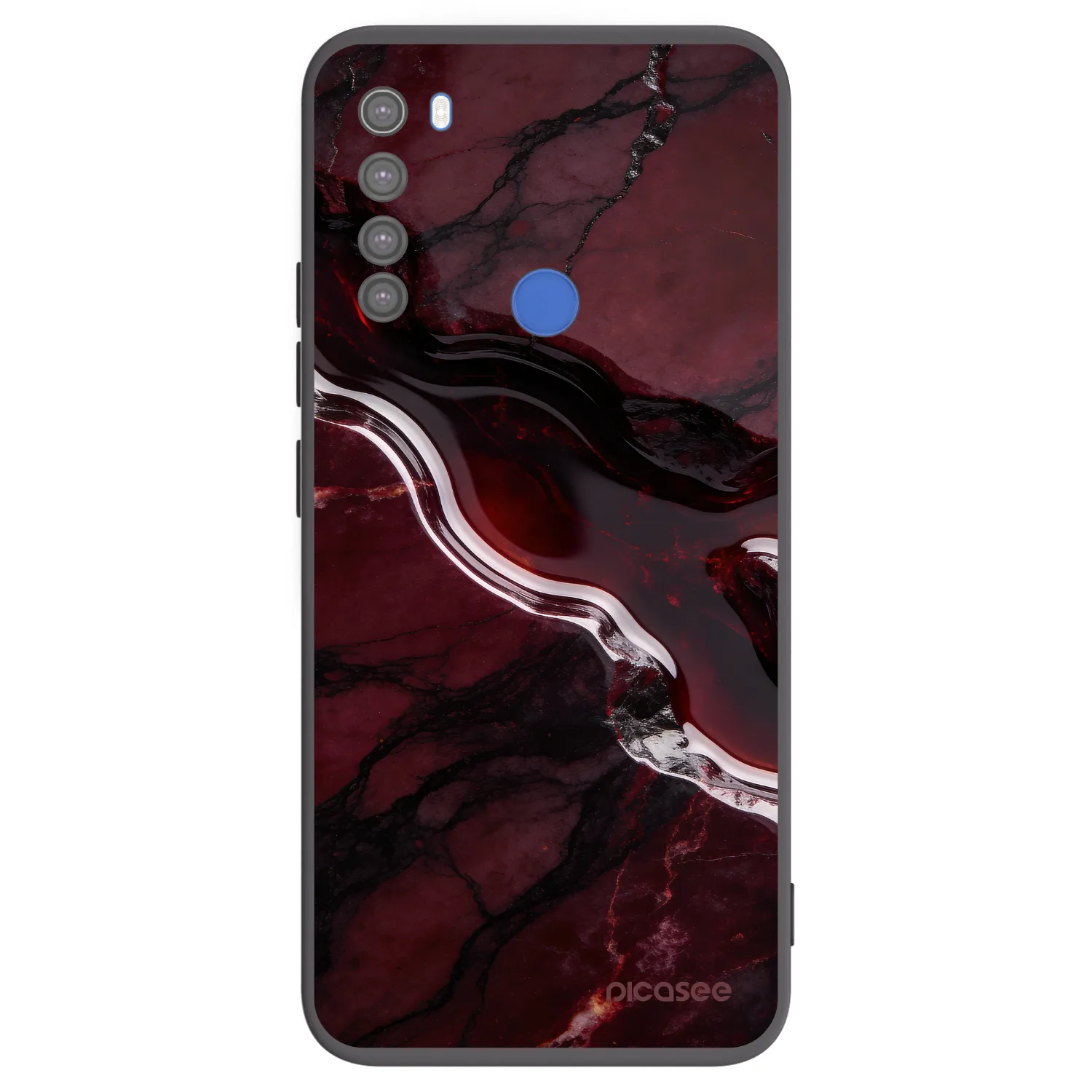 Picasee Xiaomi Redmi Note 8T Hülle - Schwarzes Silikon - Cherry stone