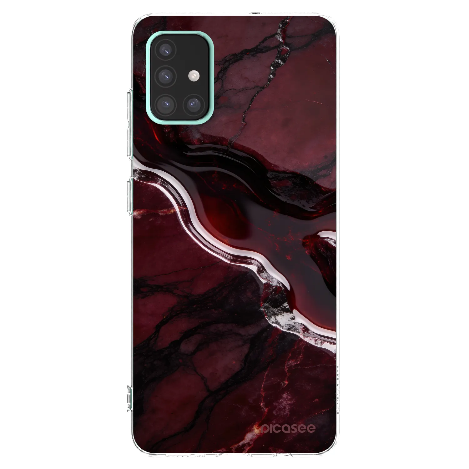 Picasee Samsung Galaxy A51 A515F Hülle - Transparentes Silikon - Cherry stone