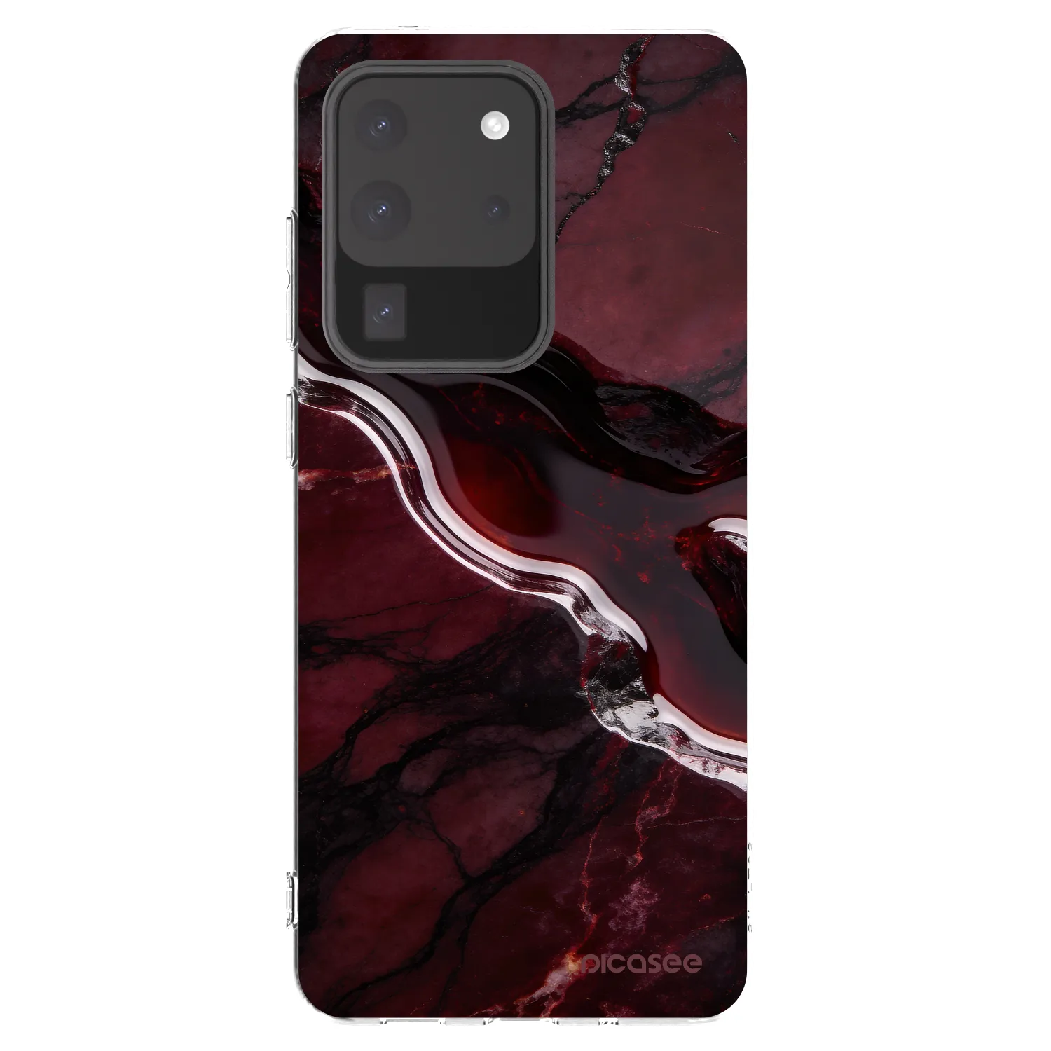 Picasee Samsung Galaxy S20 Ultra 5G G988F Hülle - Transparentes Silikon - Cherry stone