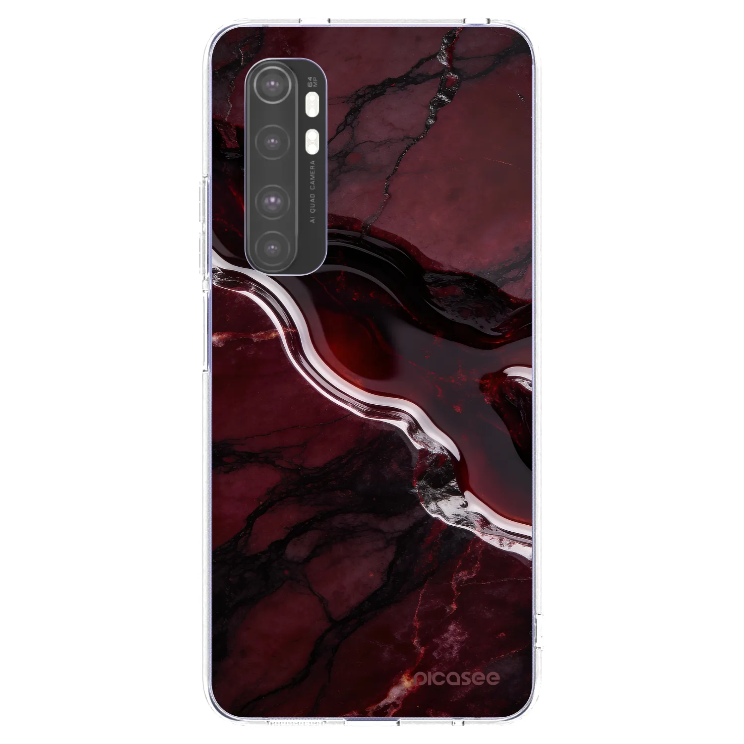 Picasee Xiaomi Mi Note 10 Lite Hülle - Transparentes Silikon - Cherry stone