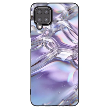 Picasee Samsung Galaxy A12 A125F Hülle - Schwarzes Silikon - Iridescent bubbles