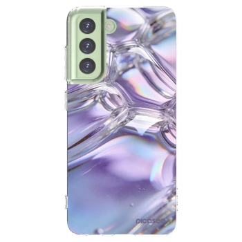 Picasee Samsung Galaxy S21 FE 5G Hülle - Transparentes Silikon - Iridescent bubbles