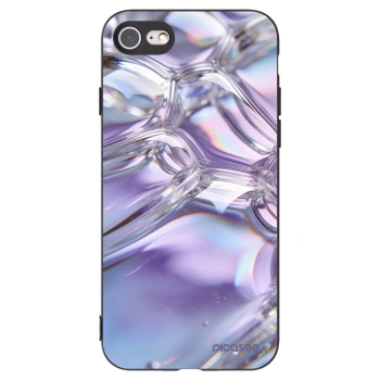 Picasee Apple iPhone SE 2022 Hülle - Schwarzes Silikon - Iridescent bubbles