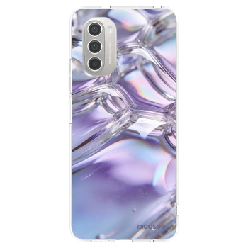 Picasee Motorola Moto G51 Hülle - Transparentes Silikon - Iridescent bubbles