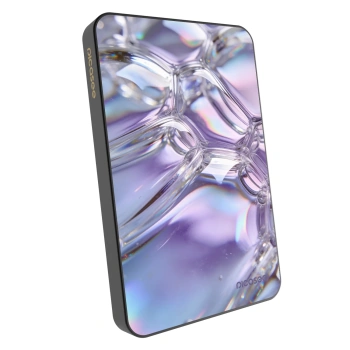 Powerbank mit MagSafe 5 000 mAh Grau - Iridescent bubbles