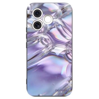 Picasee Honor 600 Lite Hülle - Schwarzes Silikon - Iridescent bubbles