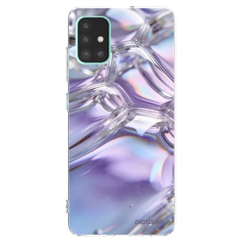 Picasee Samsung Galaxy A51 A515F Hülle - Transparentes Silikon - Iridescent bubbles