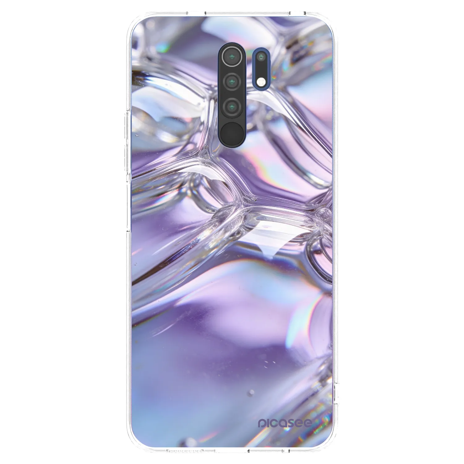 Picasee Xiaomi Redmi 9 Hülle - Transparentes Silikon - Iridescent bubbles