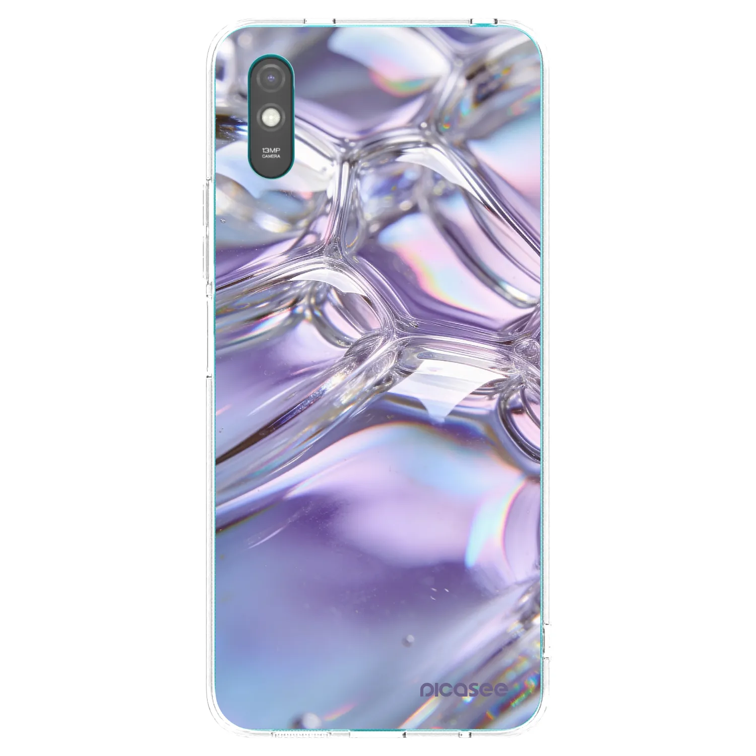 Picasee Xiaomi Redmi 9A Hülle - Transparentes Silikon - Iridescent bubbles