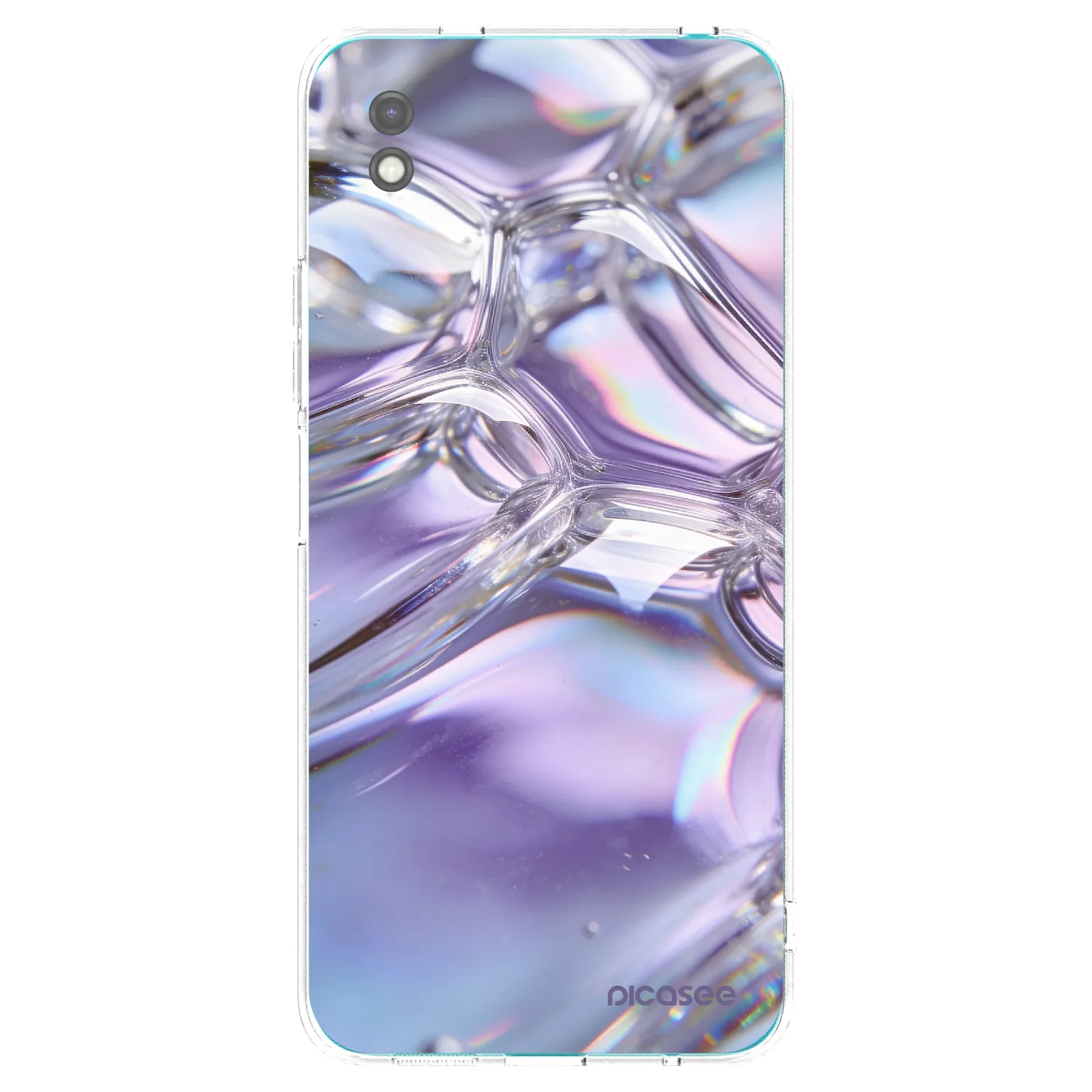 Picasee Xiaomi Redmi 9A Hülle - Schwarzes Silikon - Iridescent bubbles