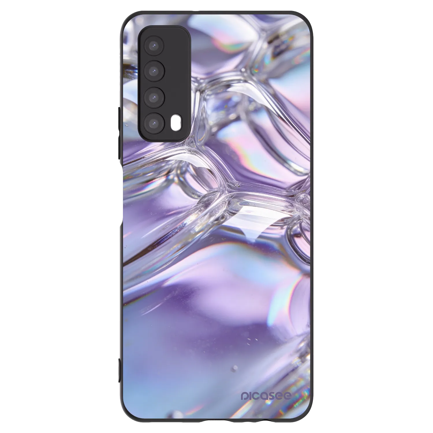 Picasee Huawei P Smart 2021 Hülle - Schwarzes Silikon - Iridescent bubbles