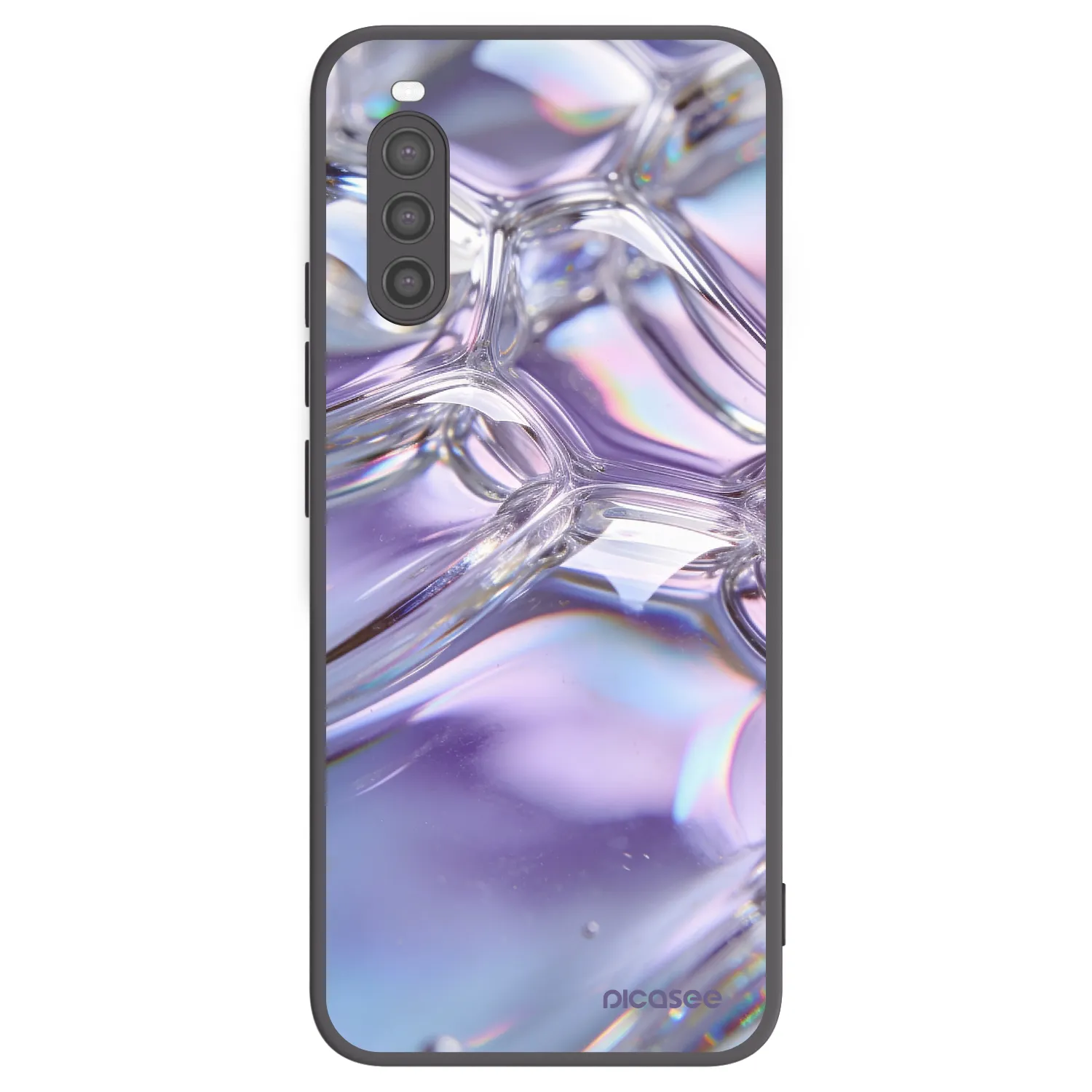 Picasee Sony Xperia 10 II Hülle - Schwarzes Silikon - Iridescent bubbles