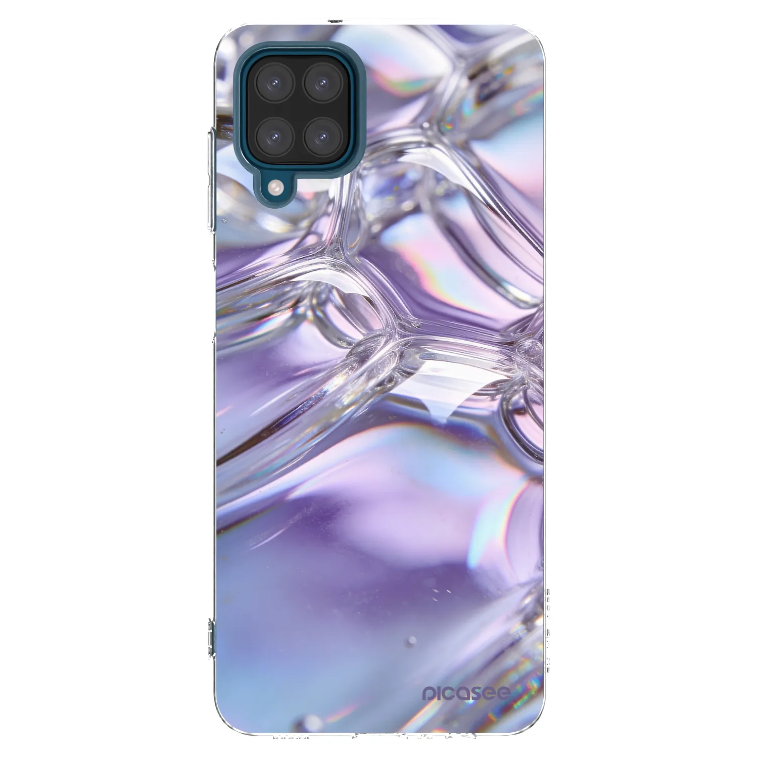 Picasee Samsung Galaxy A12 A125F Hülle - Transparentes Silikon - Iridescent bubbles