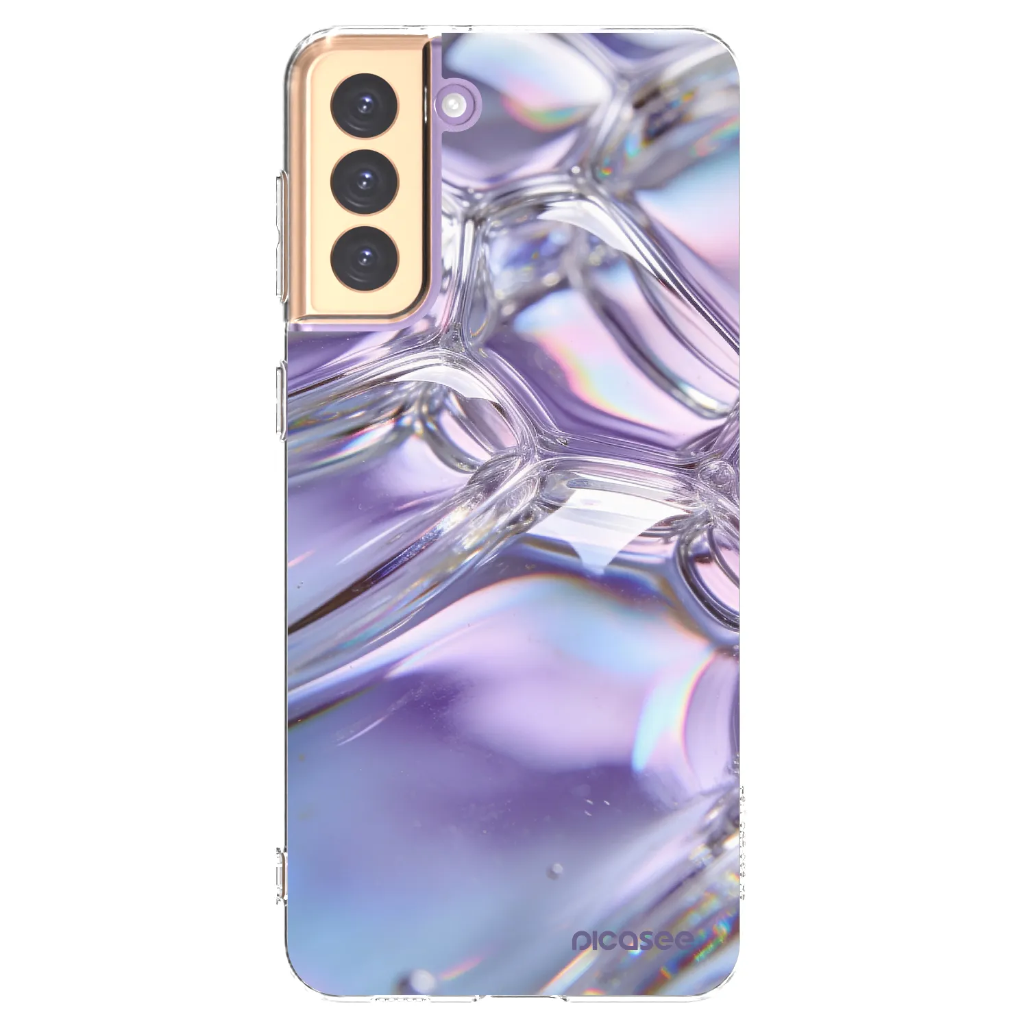 Picasee Samsung Galaxy S21+ 5G G996F Hülle - Transparentes Silikon - Iridescent bubbles