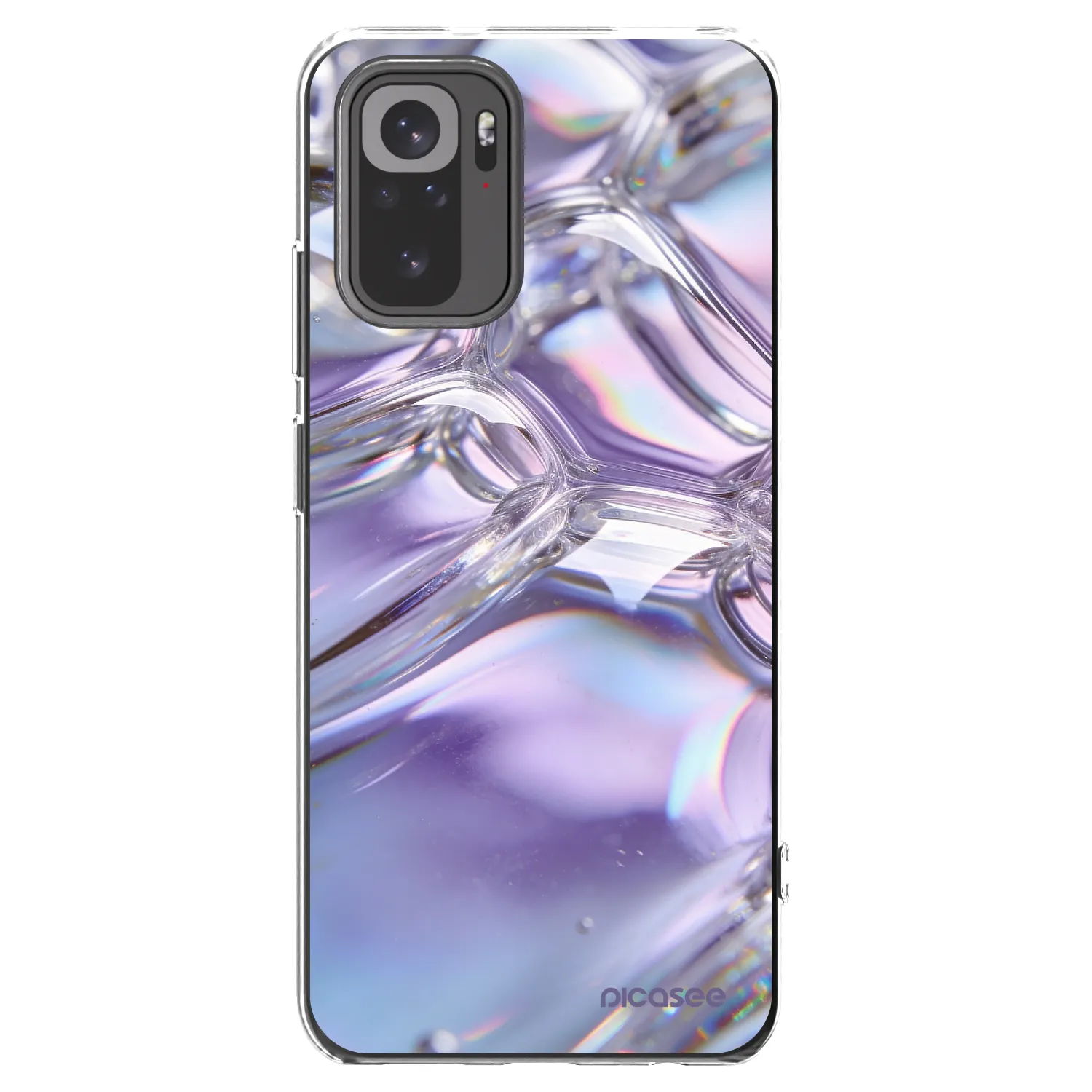 Picasee Xiaomi Redmi Note 10 Hülle - Transparentes Silikon - Iridescent bubbles