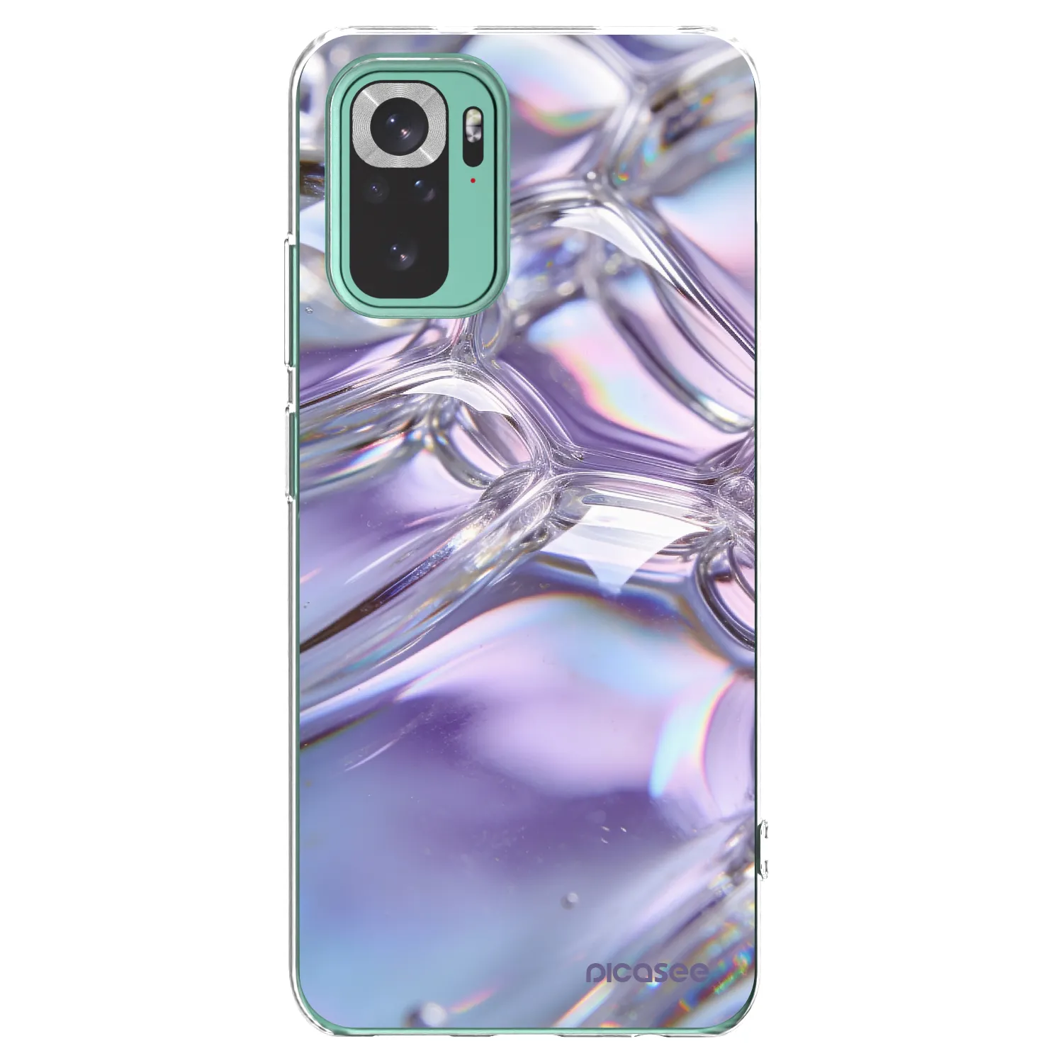 Picasee Xiaomi Redmi Note 10 Pro Hülle - Transparentes Silikon - Iridescent bubbles