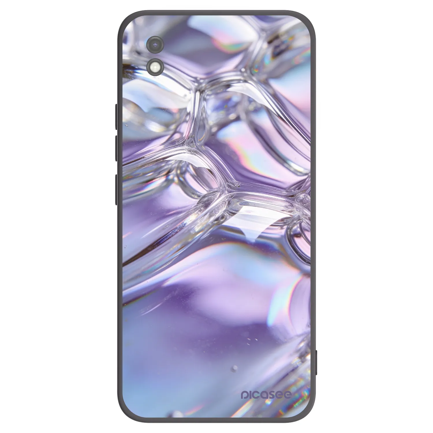 Picasee Xiaomi Redmi 9AT Hülle - Schwarzes Silikon - Iridescent bubbles