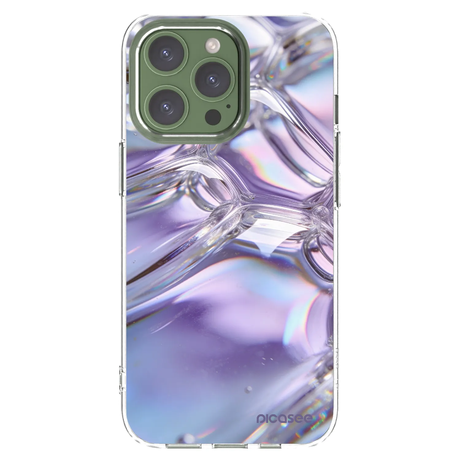 Picasee Apple iPhone 13 Pro Hülle - Transparentes Silikon - Iridescent bubbles