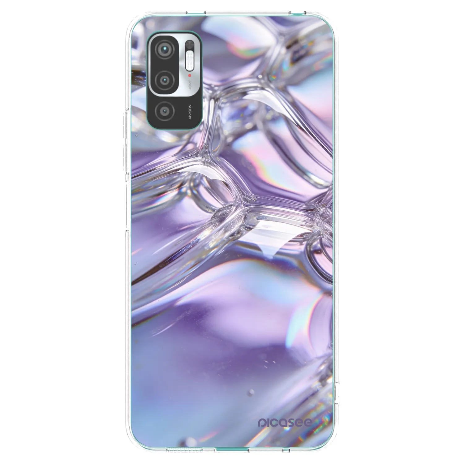Picasee Xiaomi Redmi Note 10 5G Hülle - Transparentes Silikon - Iridescent bubbles