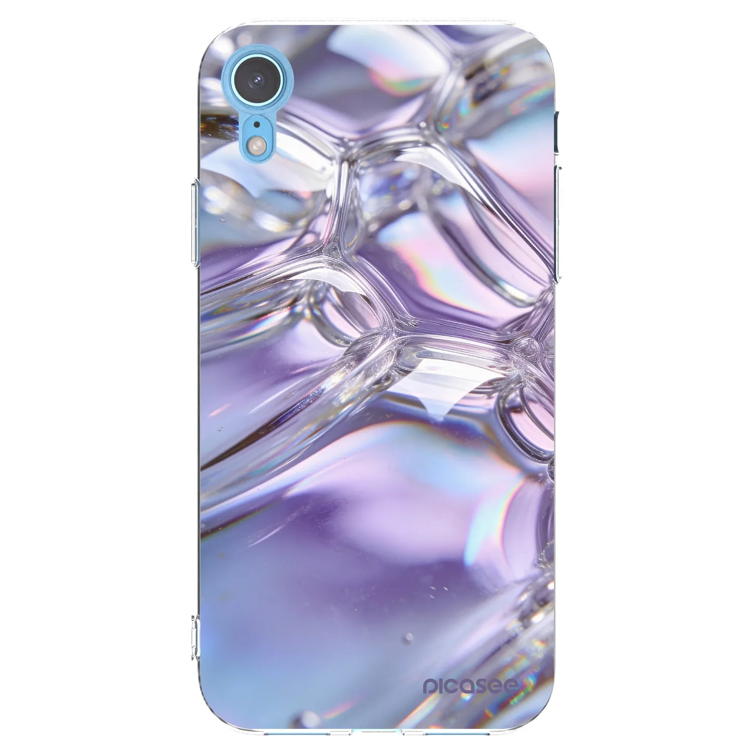 Picasee Apple iPhone XR Hülle - Transparentes Silikon - Iridescent bubbles