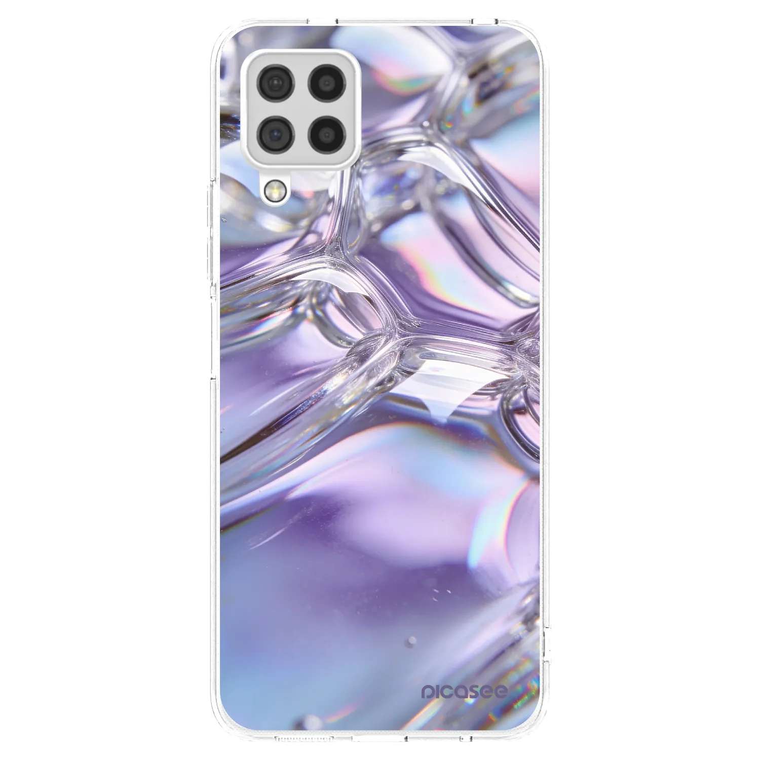 Picasee Samsung Galaxy A22 A225F 4G Hülle - Transparentes Silikon - Iridescent bubbles