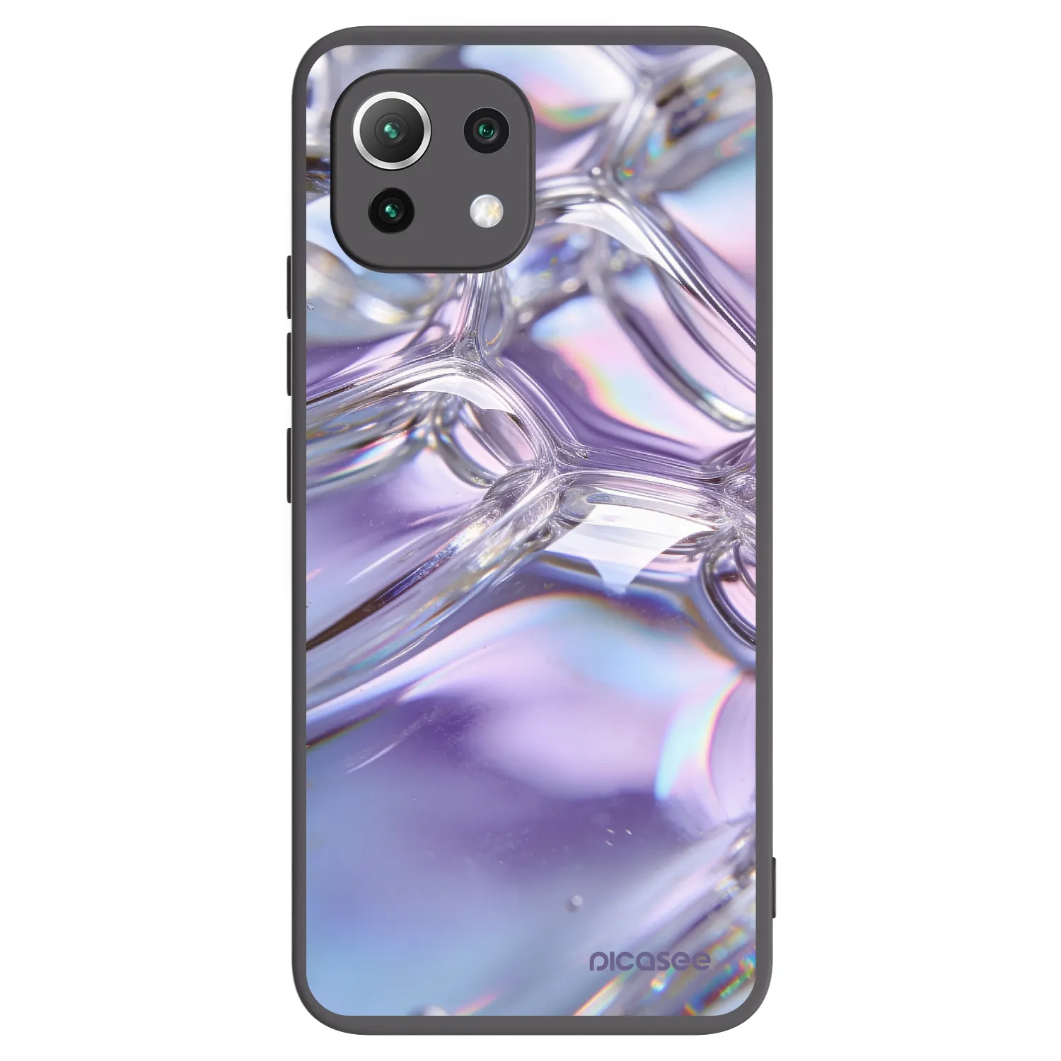 Picasee Xiaomi 11 Lite 5G NE Hülle - Schwarzes Silikon - Iridescent bubbles