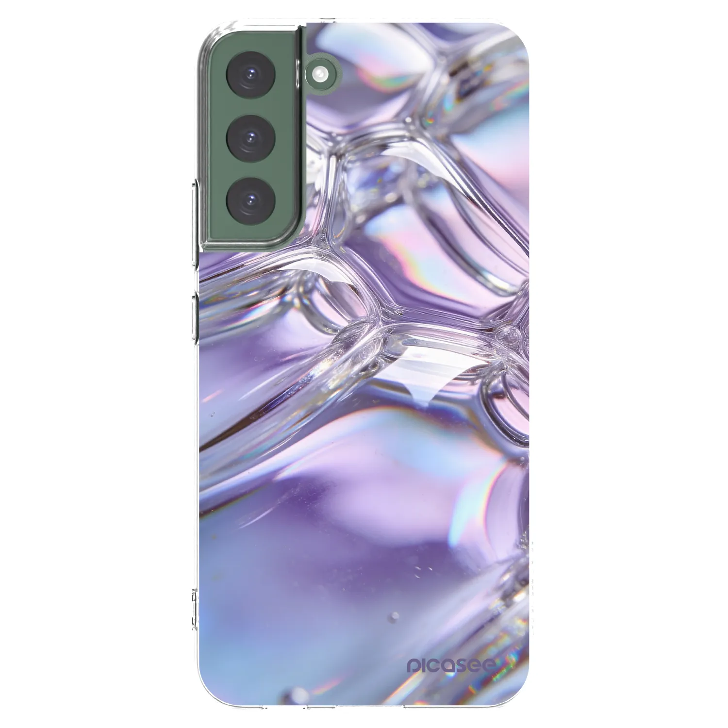 Picasee Samsung Galaxy S22+ 5G Hülle - Transparentes Silikon - Iridescent bubbles