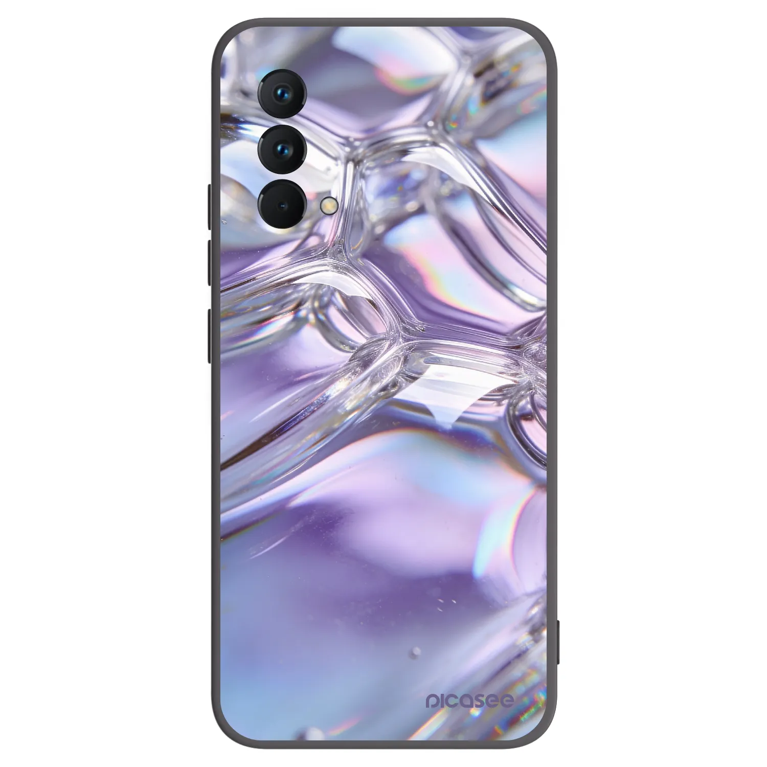 Picasee Realme GT Master Edition 5G Hülle - Schwarzes Silikon - Iridescent bubbles