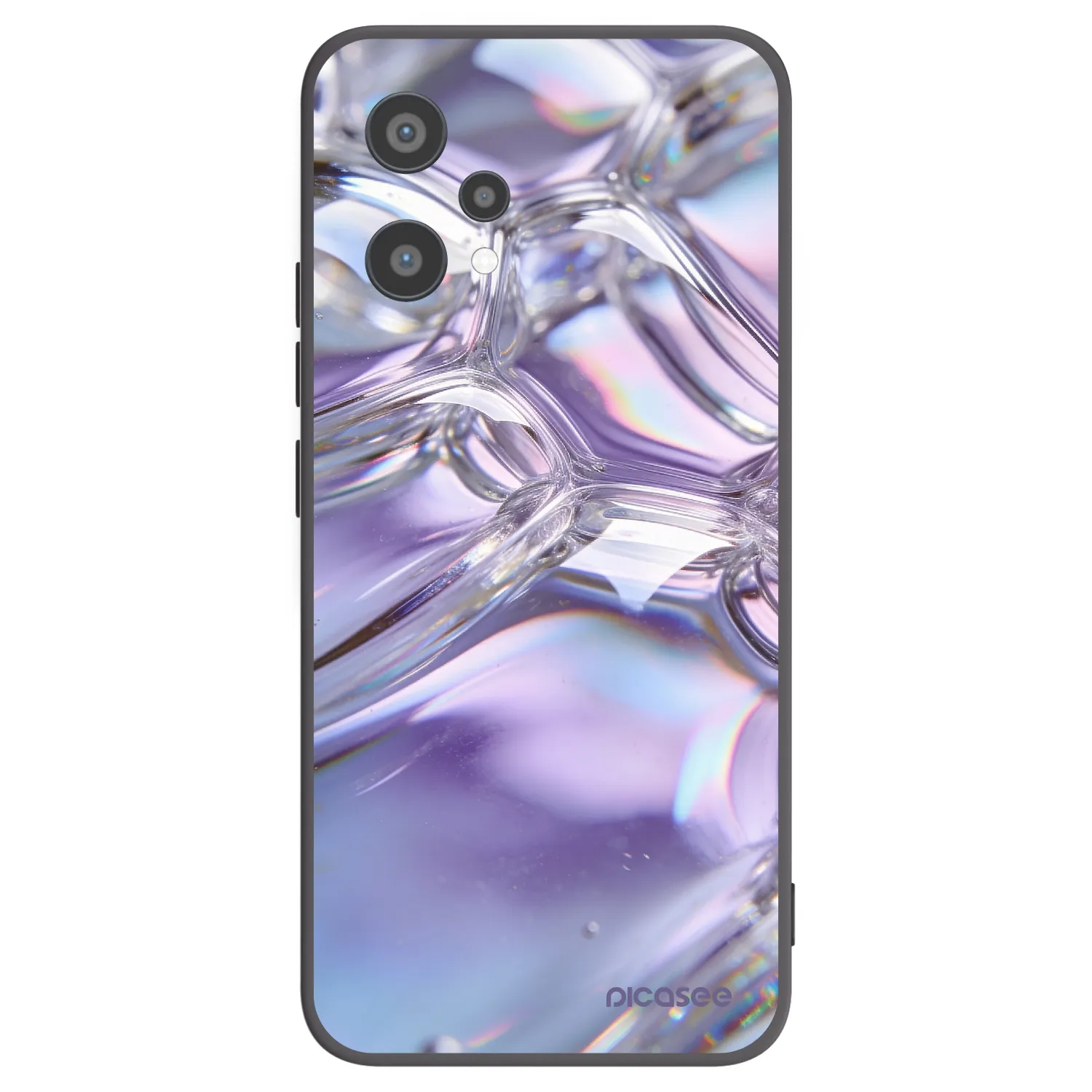 Picasee Realme 9 Pro 5G Hülle - Schwarzes Silikon - Iridescent bubbles