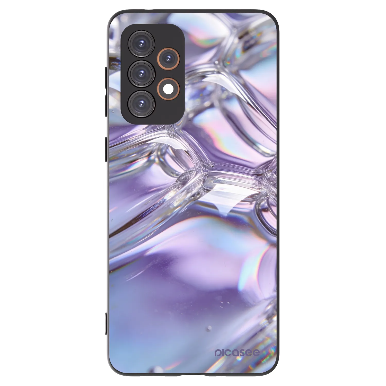 Picasee Samsung Galaxy A33 5G A336 Hülle - Schwarzes Silikon - Iridescent bubbles