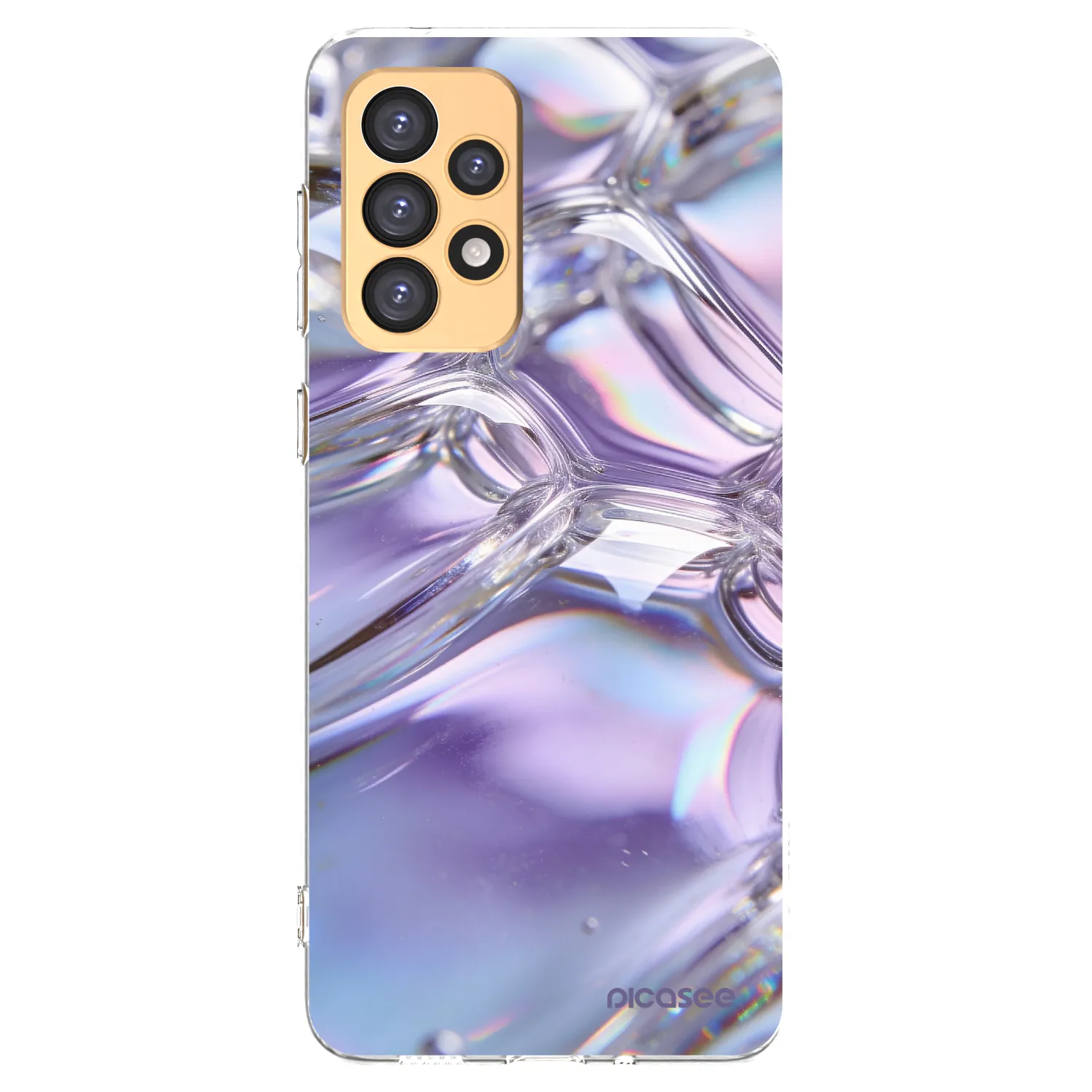 Picasee Samsung Galaxy A33 5G A336 Hülle - Transparentes Silikon - Iridescent bubbles