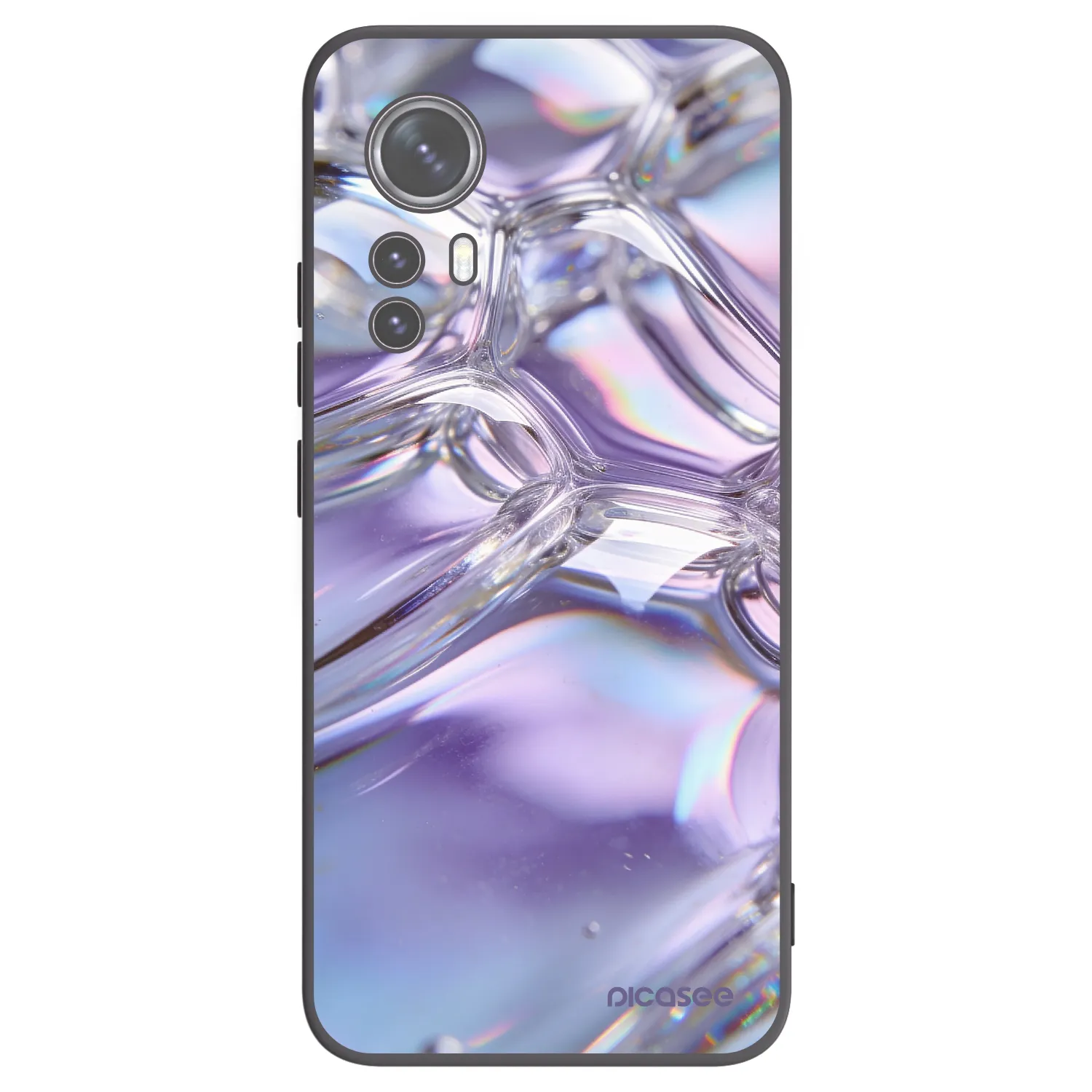 Picasee Xiaomi 12X Hülle - Schwarzes Silikon - Iridescent bubbles