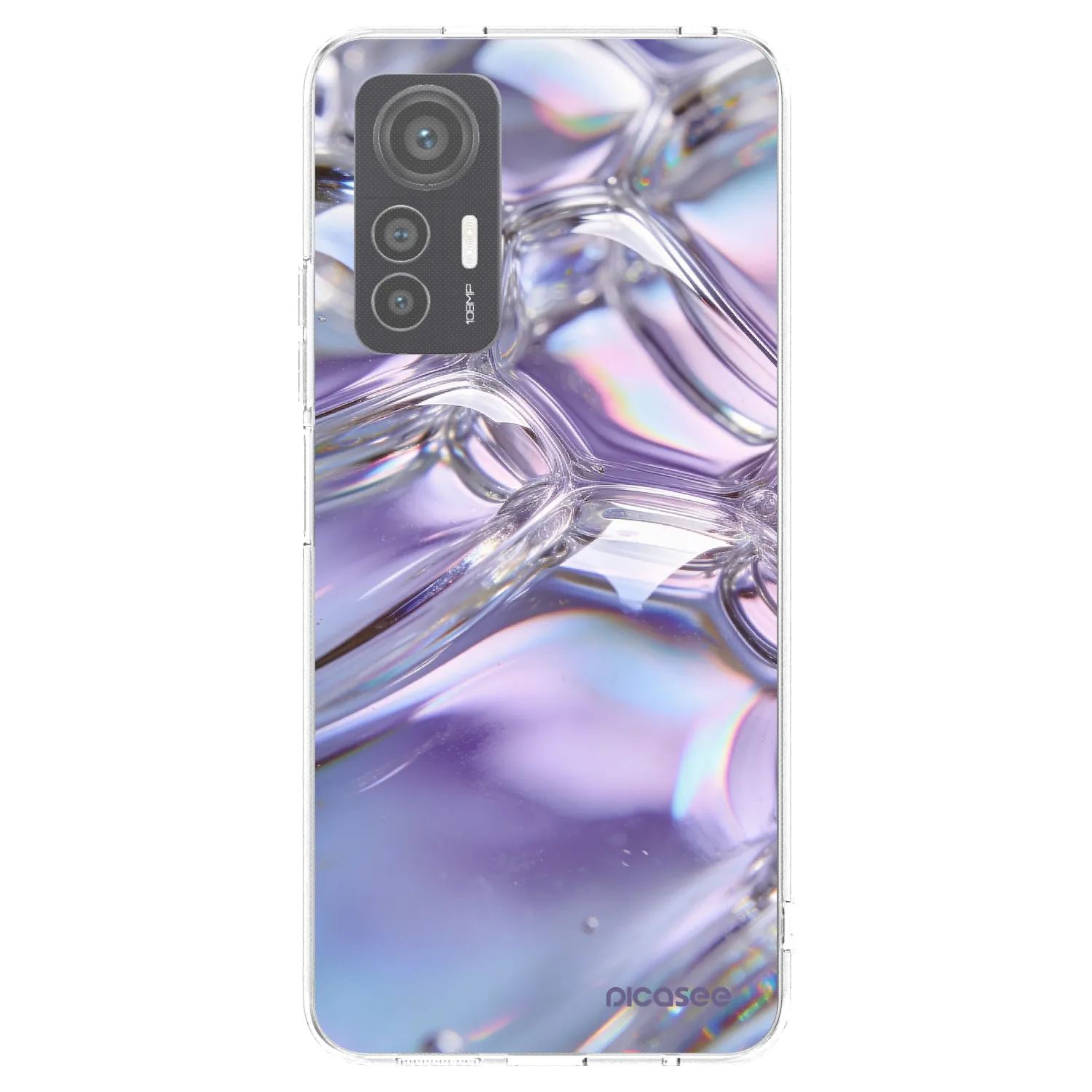 Picasee Xiaomi 12 Lite Hülle - Transparentes Silikon - Iridescent bubbles
