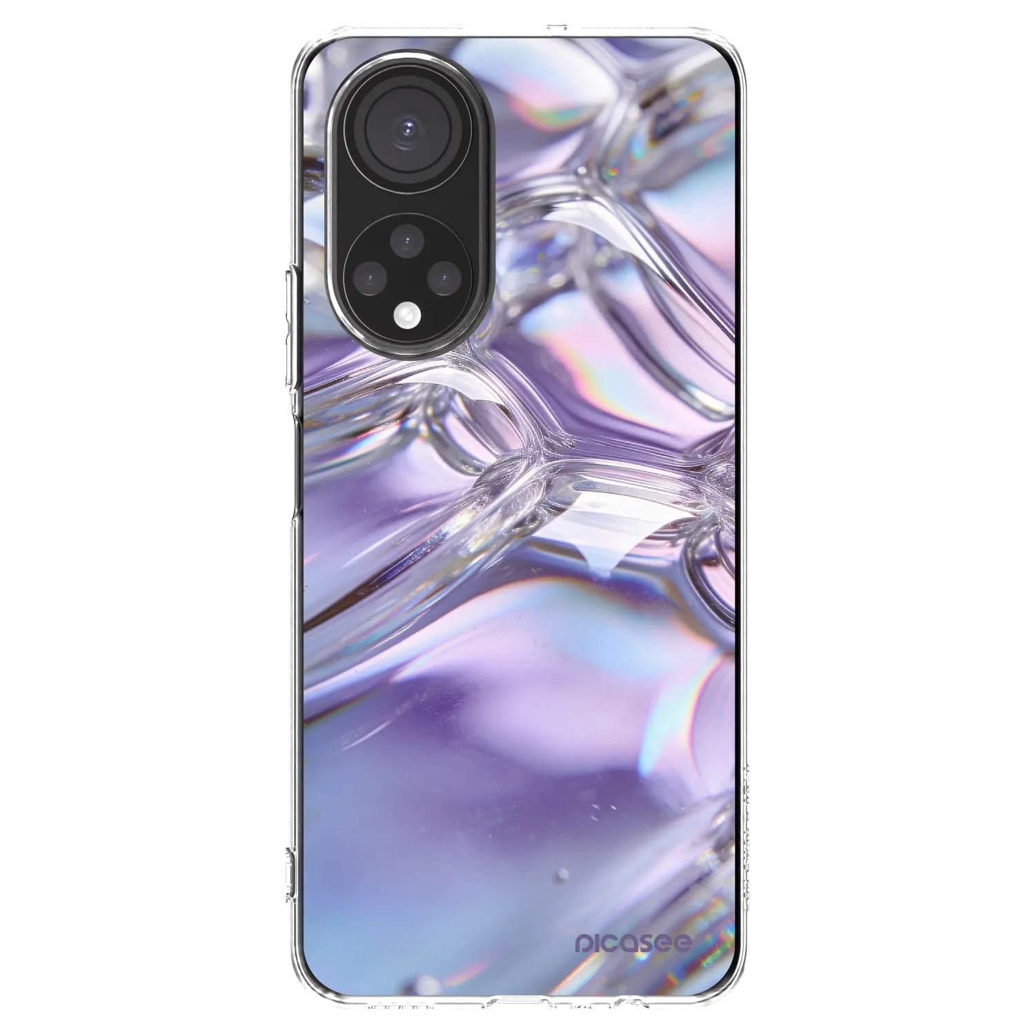 Picasee Honor X7 Hülle - Transparentes Silikon - Iridescent bubbles