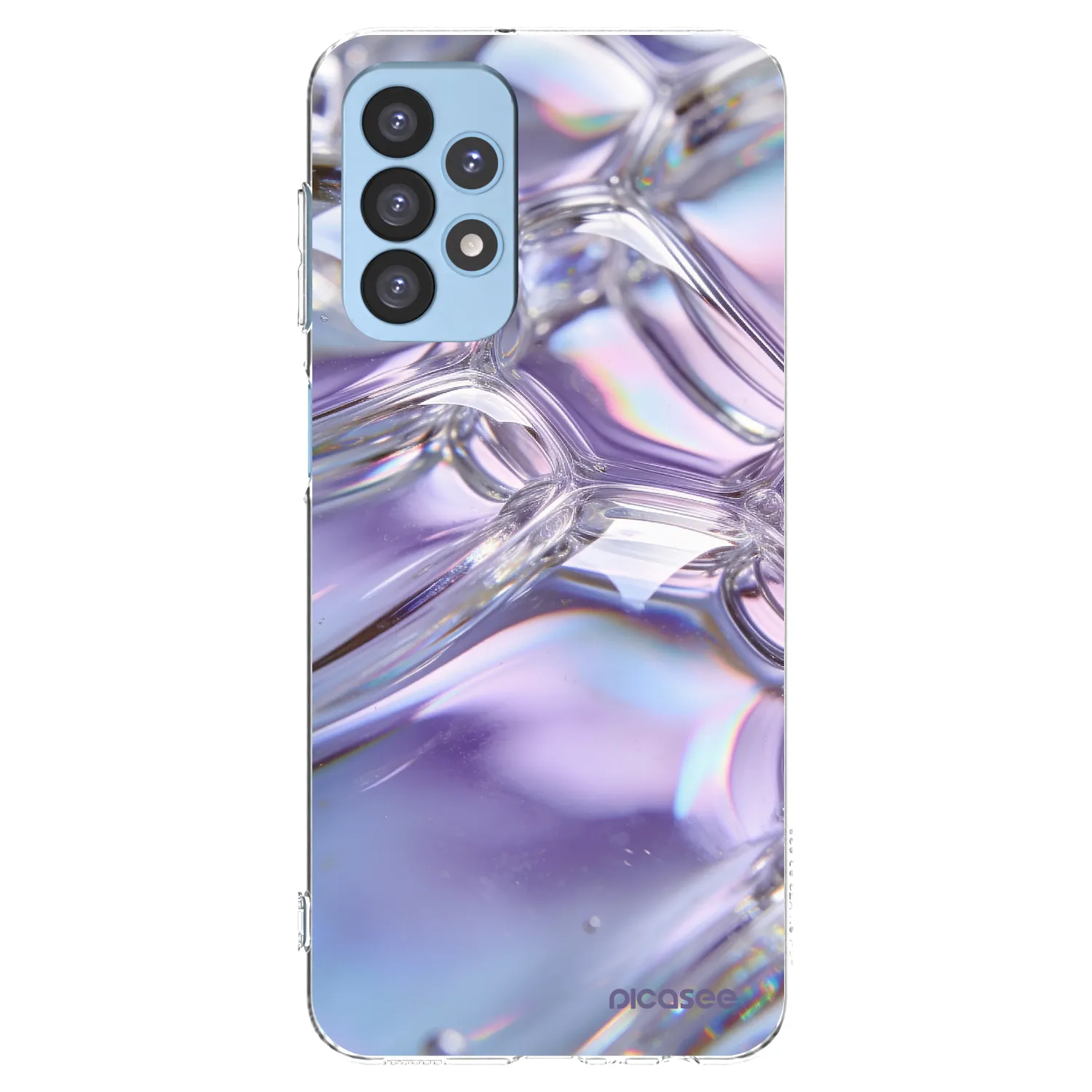 Picasee Samsung Galaxy A23 A235F 4G Hülle - Transparentes Silikon - Iridescent bubbles