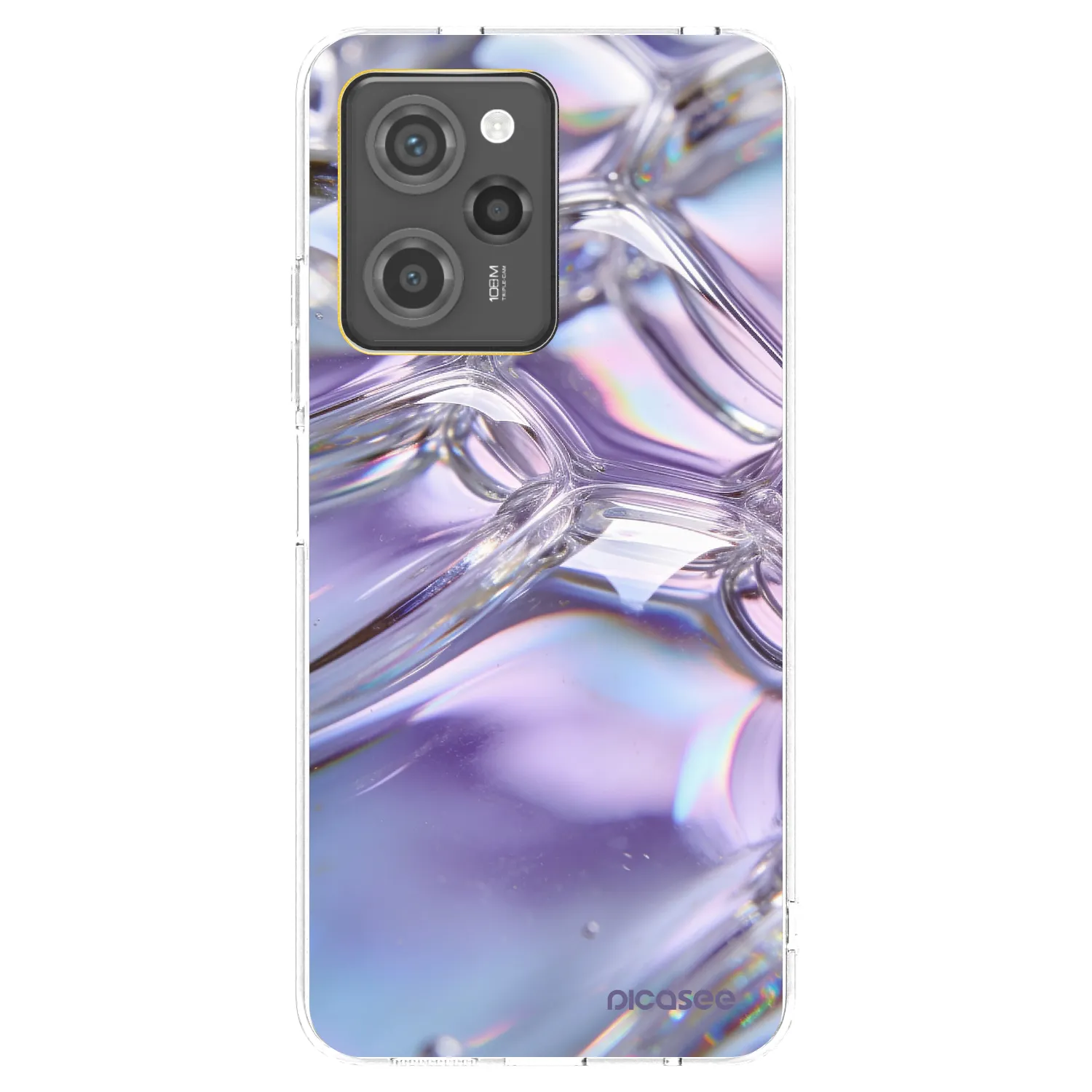 Picasee Xiaomi Poco X5 Pro Hülle - Schwarzes Silikon - Iridescent bubbles