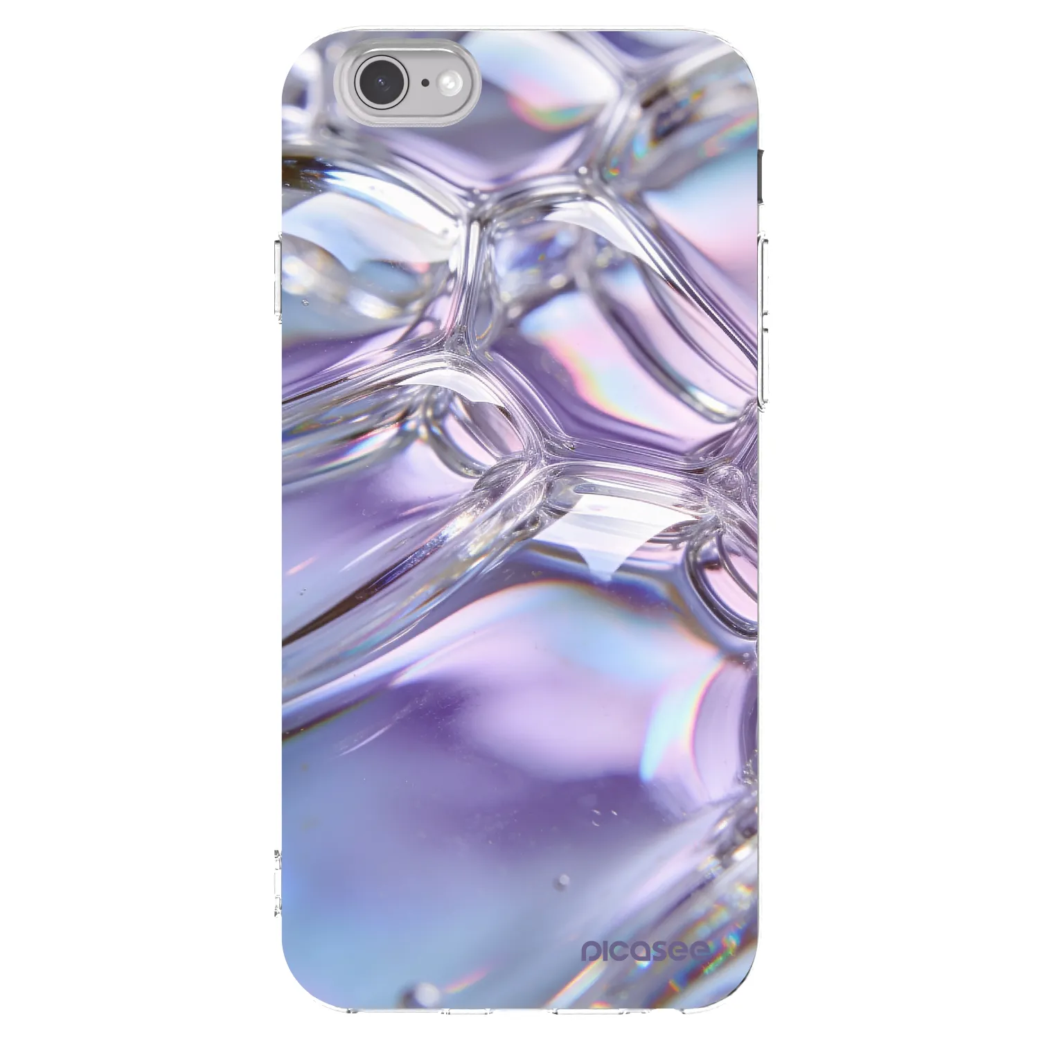 Picasee Apple iPhone 6/6S Hülle - Transparentes Silikon - Iridescent bubbles