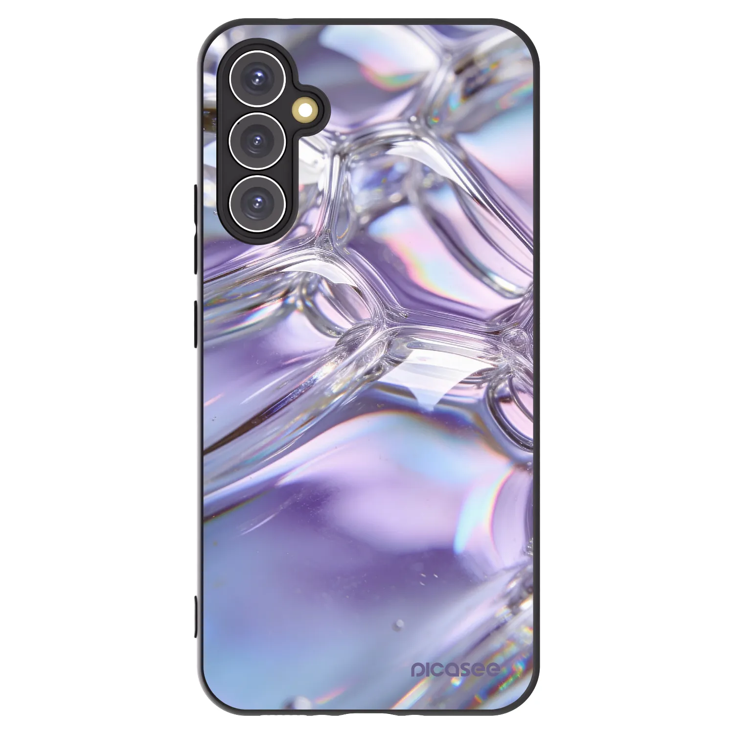 Picasee Samsung Galaxy A34 5G A346B Hülle - Schwarzes Silikon - Iridescent bubbles