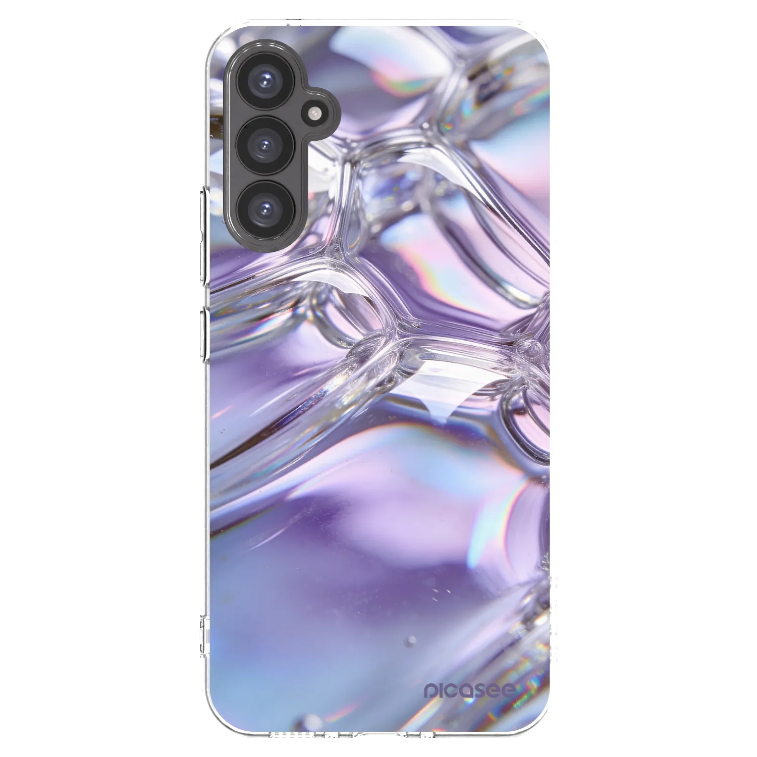 Picasee Samsung Galaxy A34 5G A346B Hülle - Transparentes Silikon - Iridescent bubbles