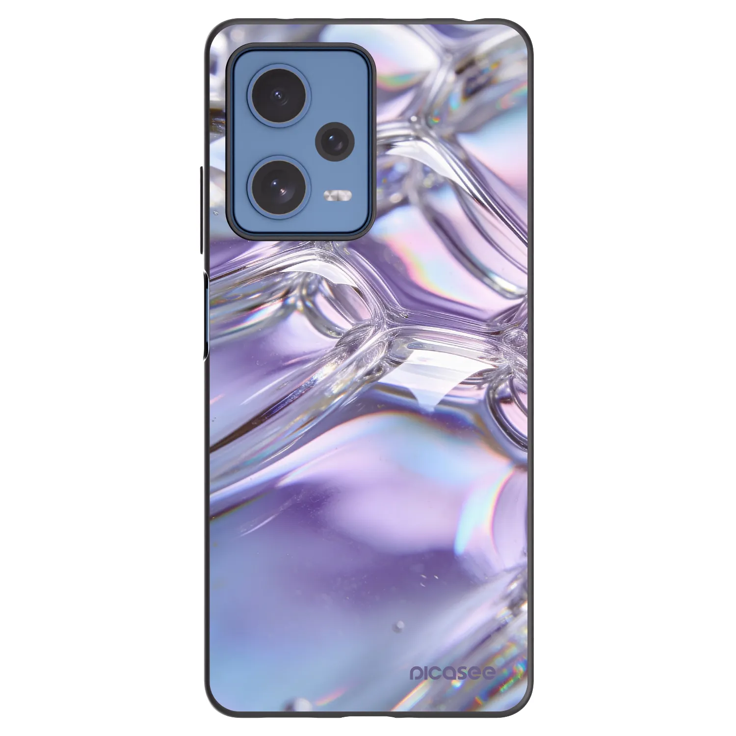 Picasee Xiaomi Redmi Note 12 Pro 5G Hülle - Schwarzes Silikon - Iridescent bubbles