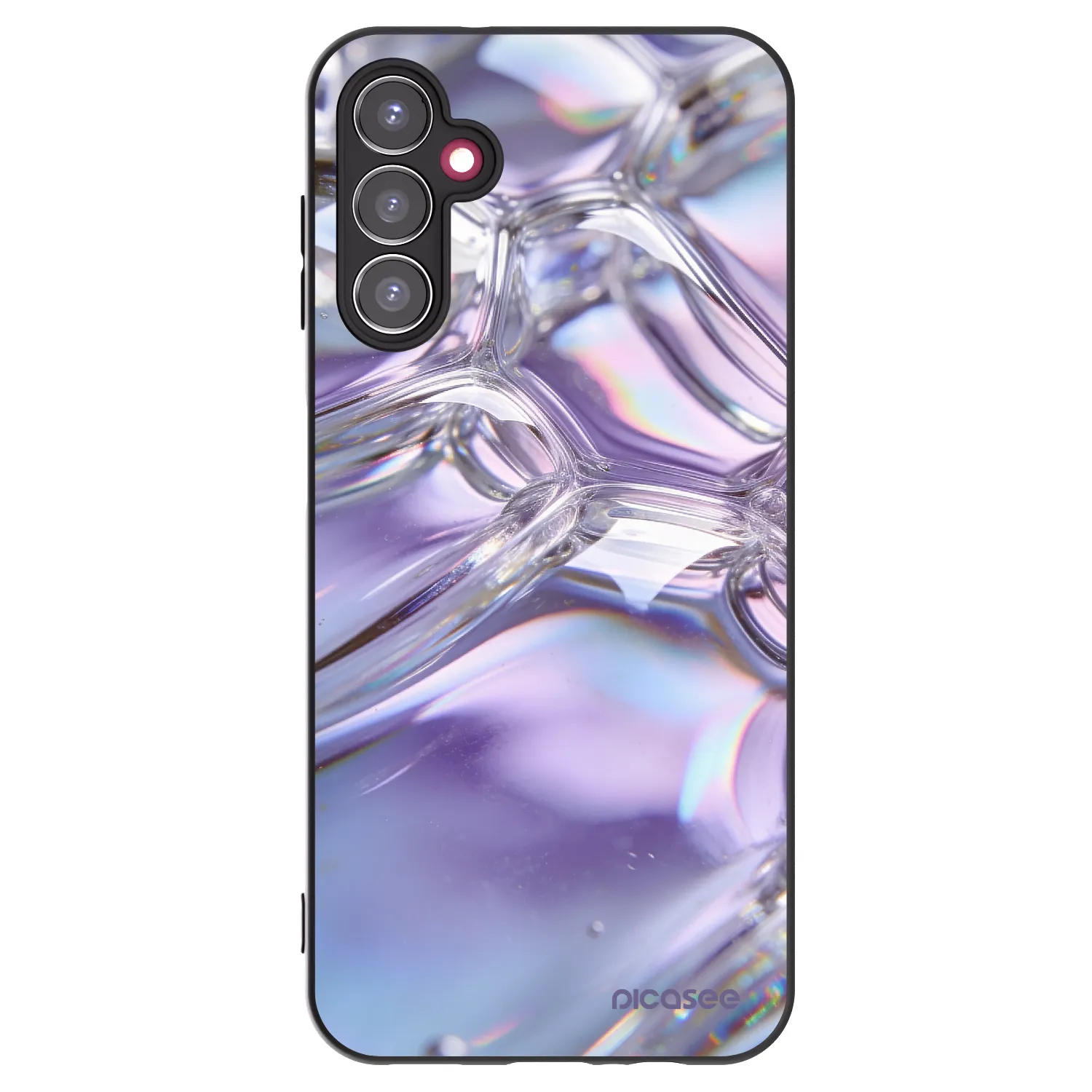 Picasee Samsung Galaxy A14 5G A146P Hülle - Schwarzes Silikon - Iridescent bubbles