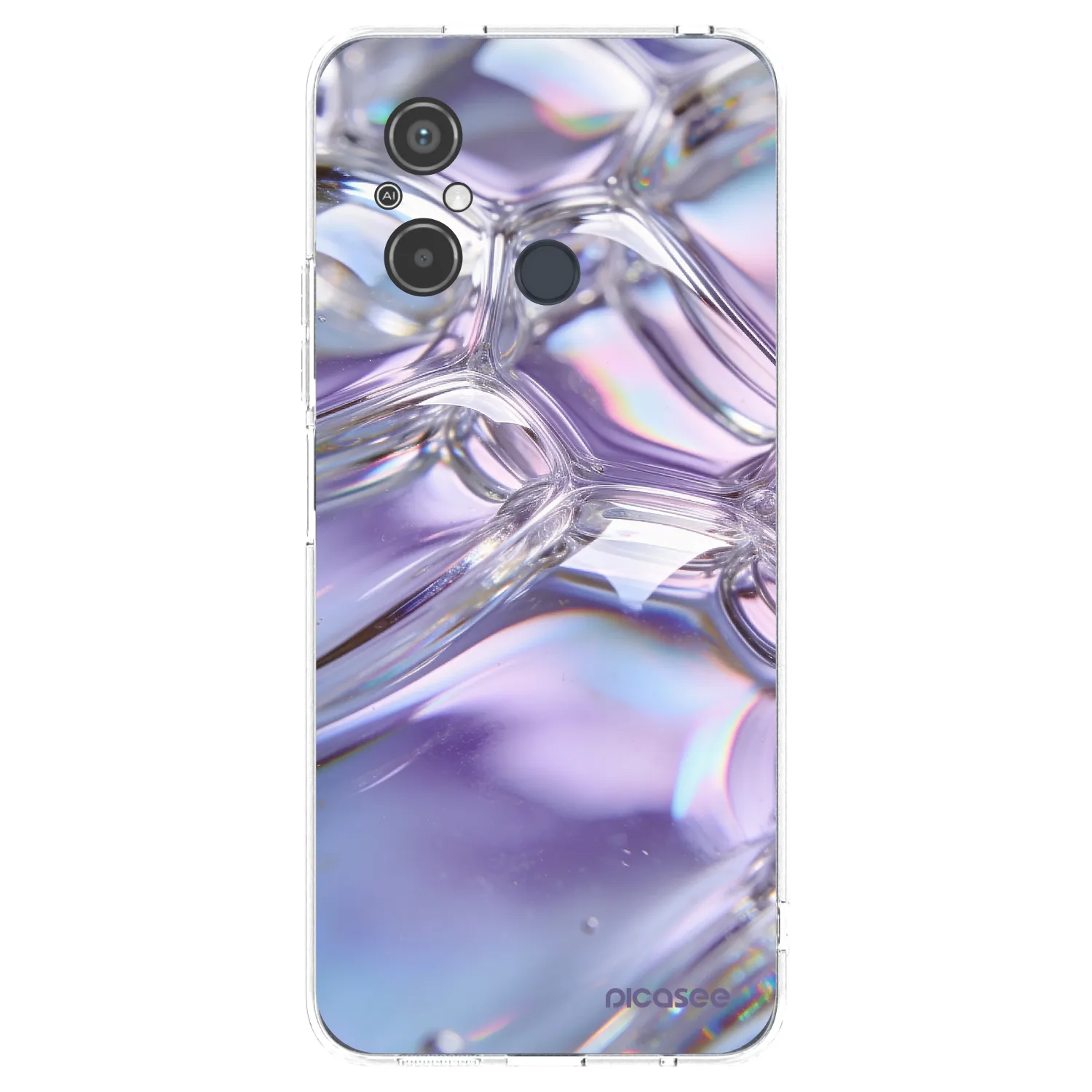 Picasee Xiaomi Redmi 12C Hülle - Transparentes Silikon - Iridescent bubbles