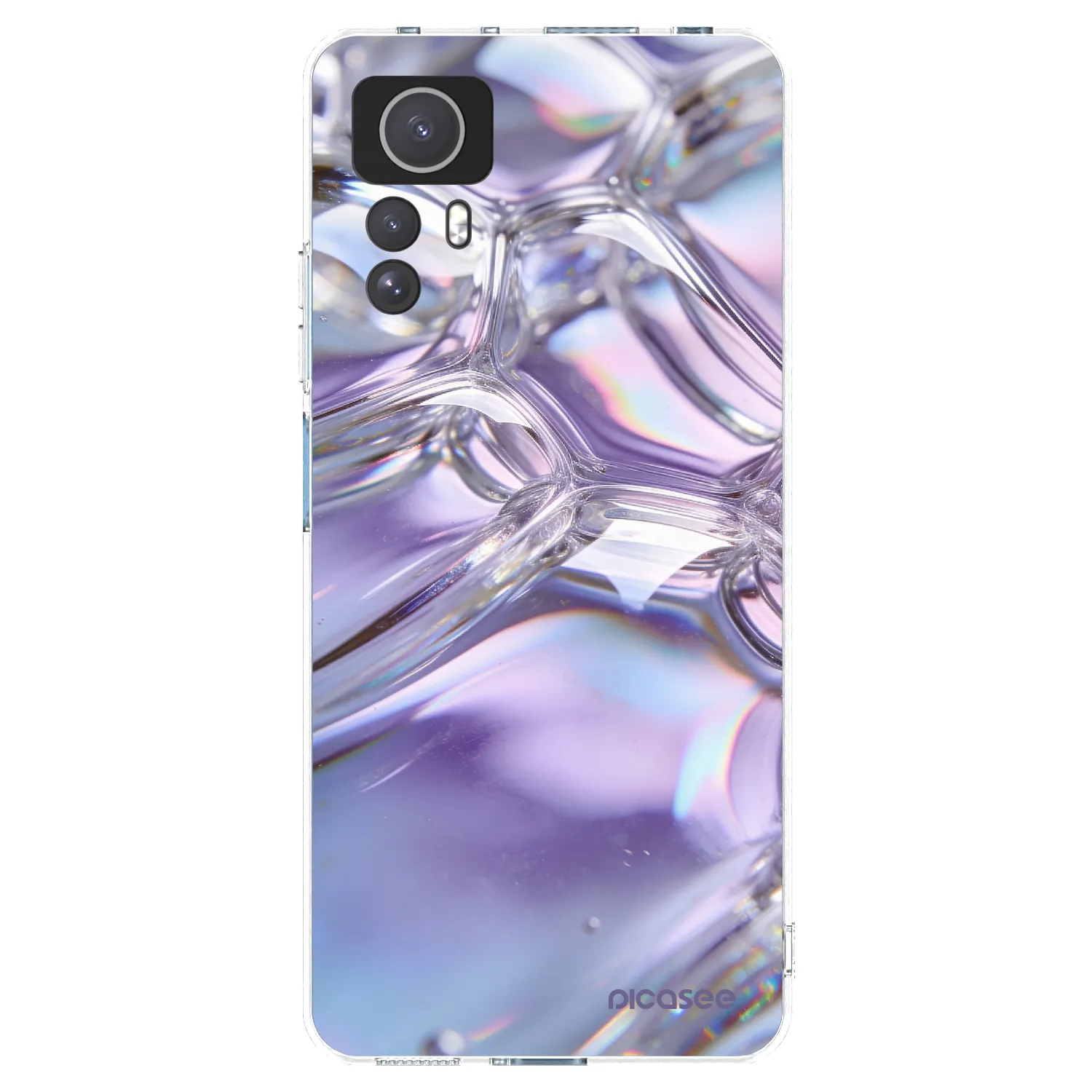 Picasee Xiaomi Redmi Note 12S Hülle - Transparentes Silikon - Iridescent bubbles