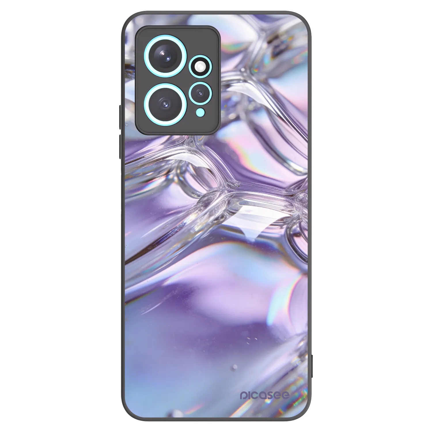 Picasee Xiaomi Redmi Note 12 4G Hülle - Schwarzes Silikon - Iridescent bubbles