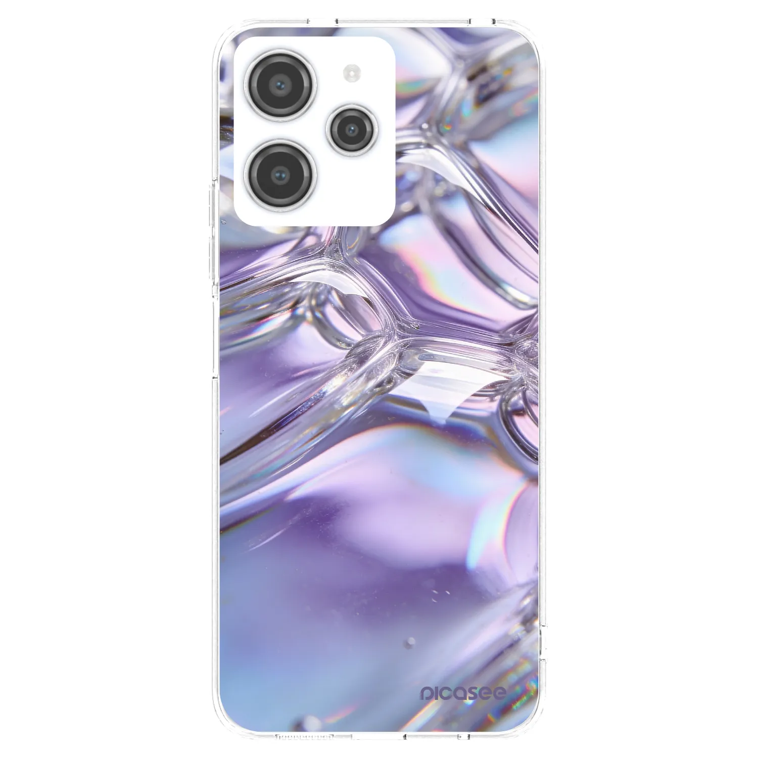 Picasee Xiaomi Redmi 12 4G Hülle - Transparentes Silikon - Iridescent bubbles