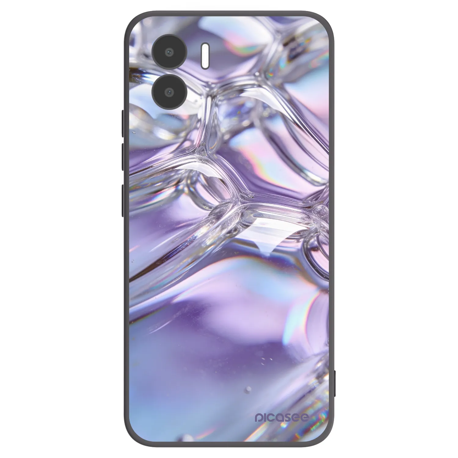 Picasee Xiaomi Redmi A2 Hülle - Schwarzes Silikon - Iridescent bubbles