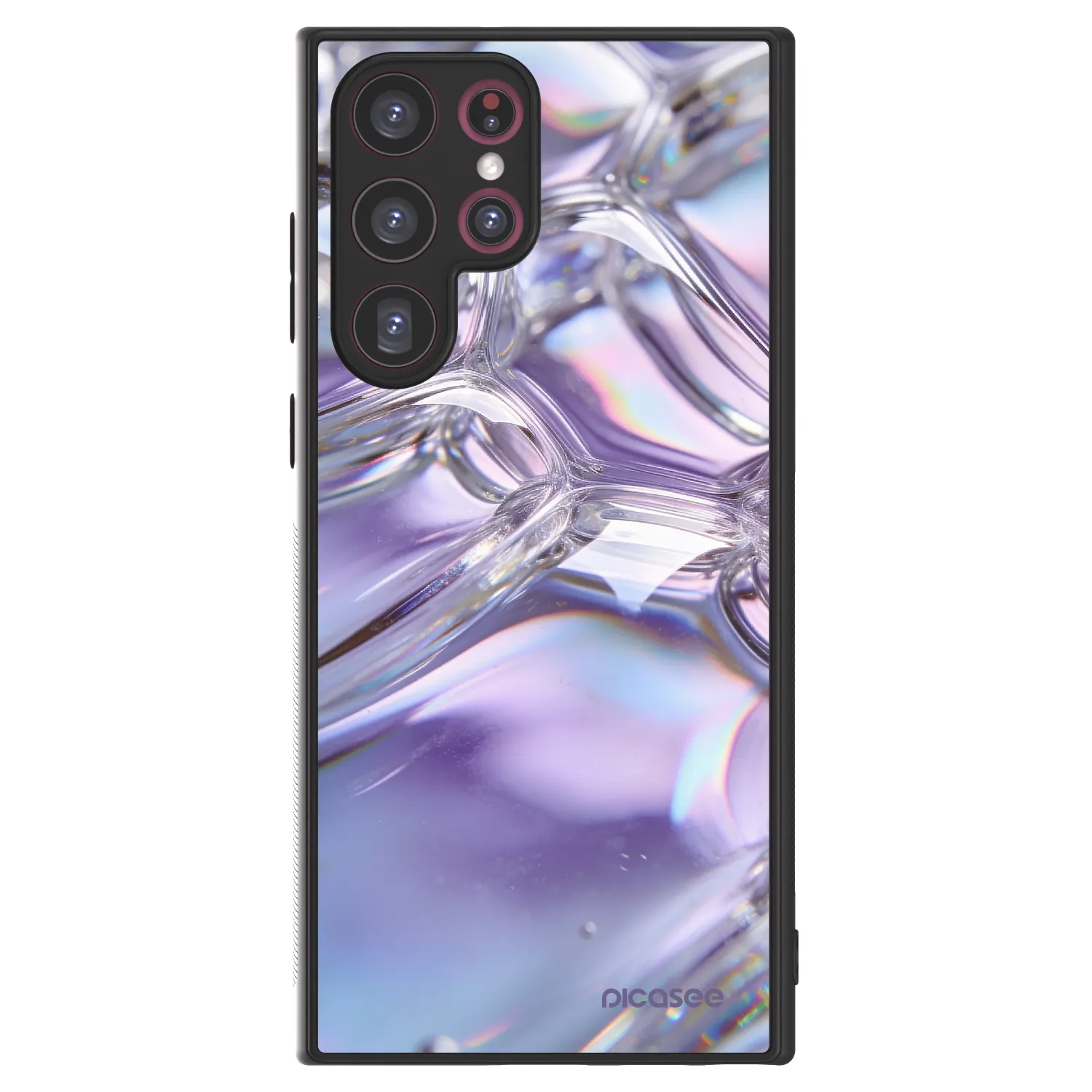 Picasee ULTIMATE CASE PowerShare für Samsung Galaxy S22 Ultra 5G - Iridescent bubbles