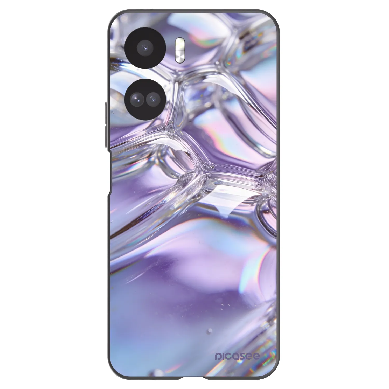 Picasee Honor 90 Lite 5G Hülle - Schwarzes Silikon - Iridescent bubbles
