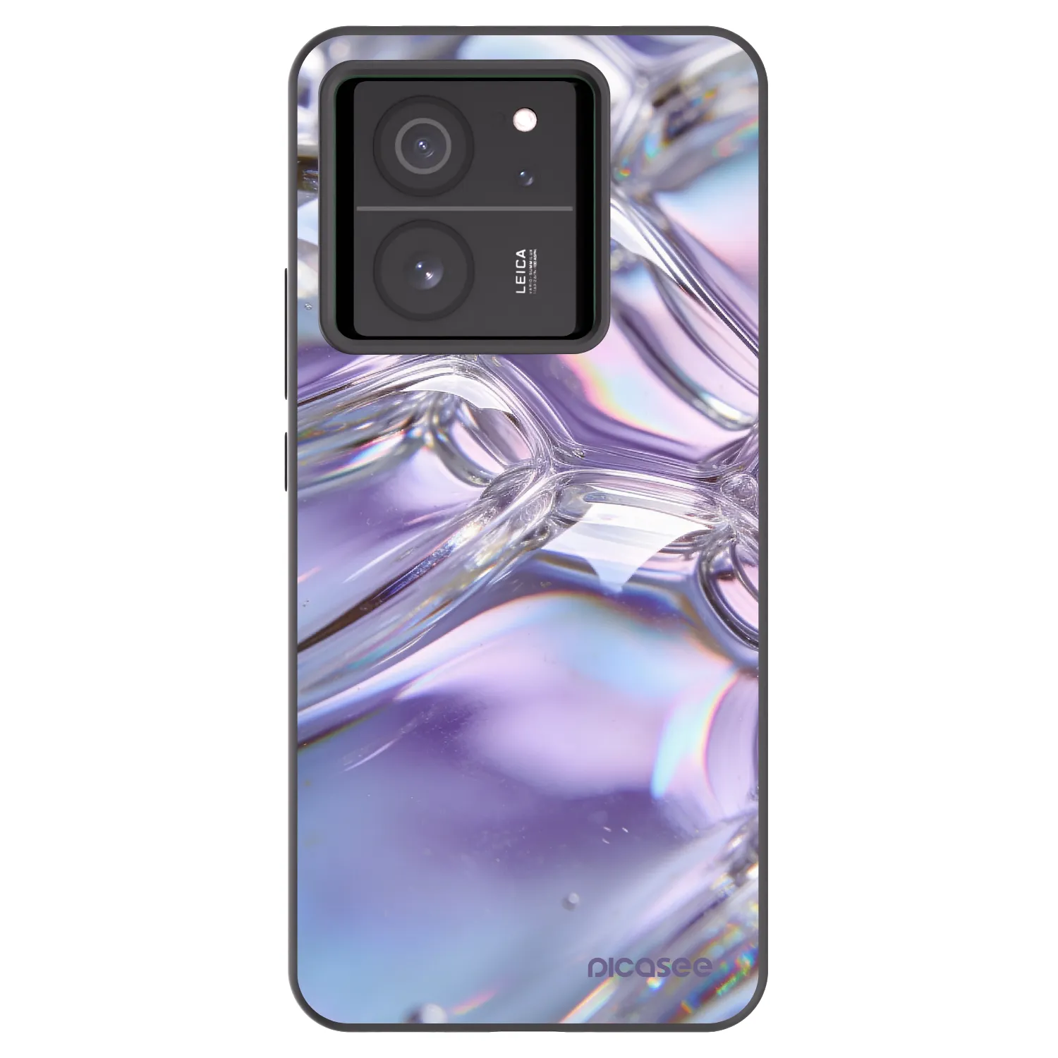 Picasee Xiaomi 13T Pro Hülle - Schwarzes Silikon - Iridescent bubbles