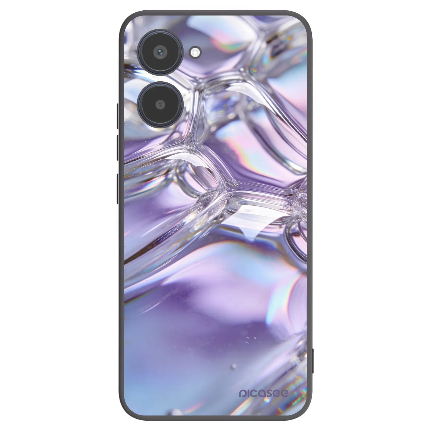 Picasee Realme 10 4G Hülle - Schwarzes Silikon - Iridescent bubbles